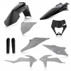 KIT PLÁSTICOS COMPLETO ACERBIS KTM EXC / EXC-F 2020 - 2021 - PRETO / CINZA